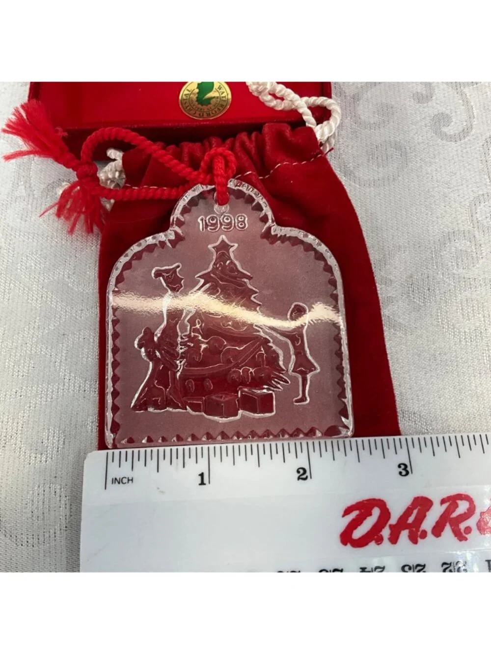 Waterford Crystal 1998‎ Trimming The Tree Ornament 1st Edition Joys Of Winter W/